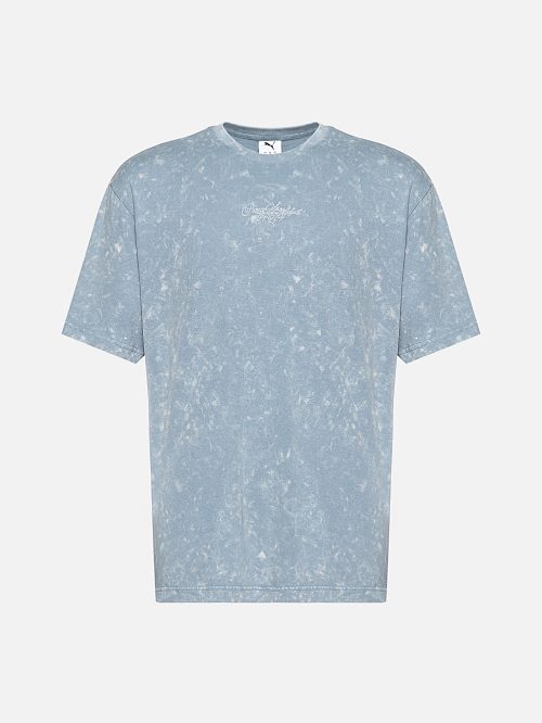 T-shirt Męski Puma Graphic Font Play Relaxed Washed Czarny