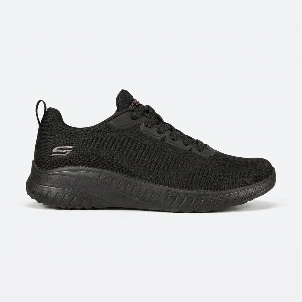 Sneakersy Damskie Skechers Bobs Squad Chaos Face Off Szerokie Czarne