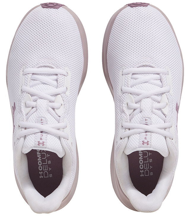 Under Armour Białe Materiałowe Buty Sportowe Sneakersy Charged Pursuit 4