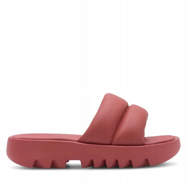 Reebok Czerwone Klapki Damskie Gruba Podeszwa Cardi Slide HP2219 r. 37,5