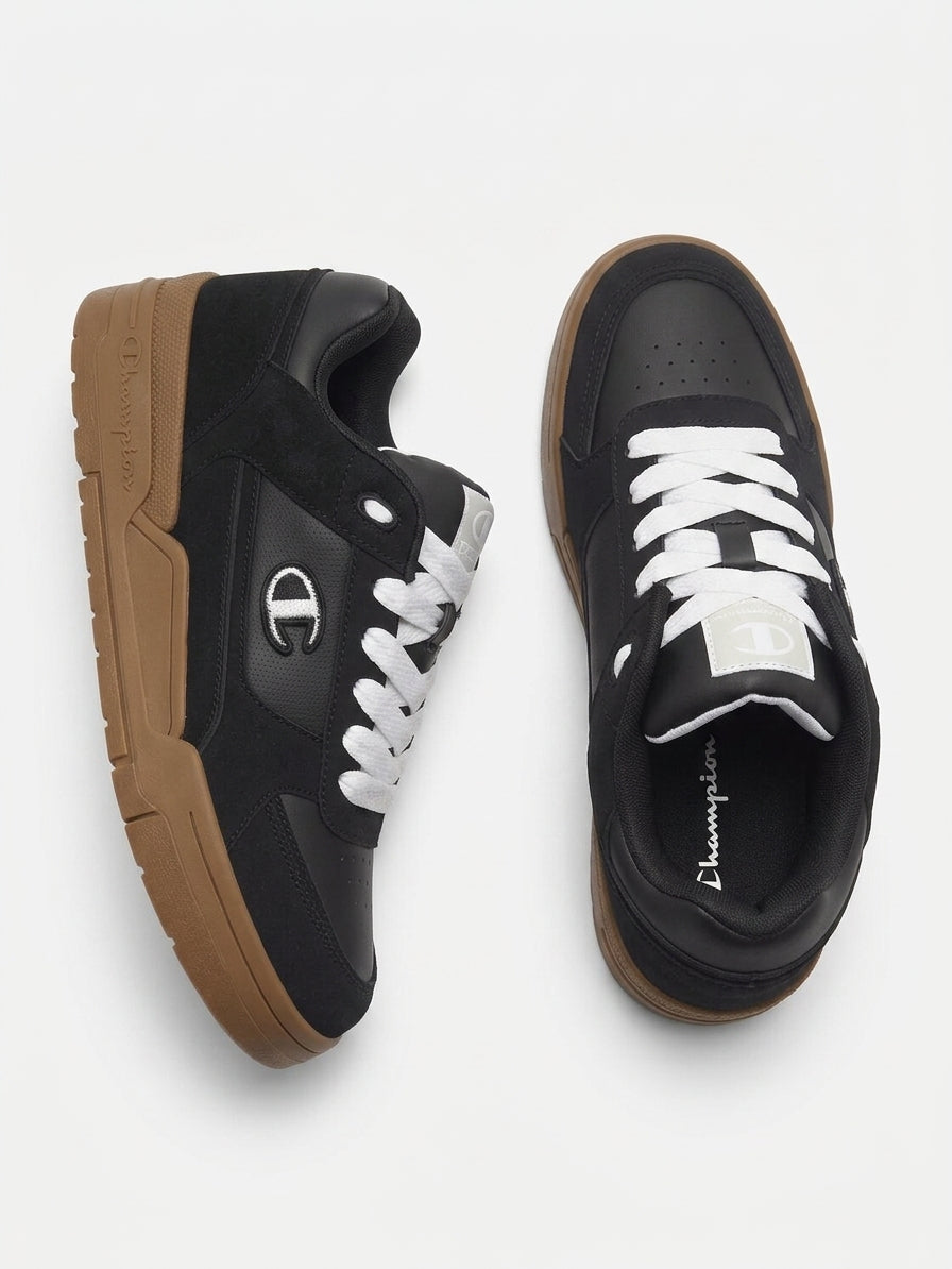 Sneakersy meskie Champion S22319 sportowe czarne Brąz