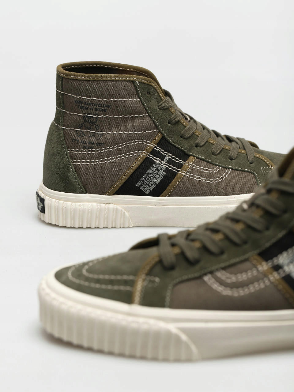 Vans Wysokie Trampki Dziecięce Ciemnozielone Sneakersy Vans Sk8-Hi Gym 36