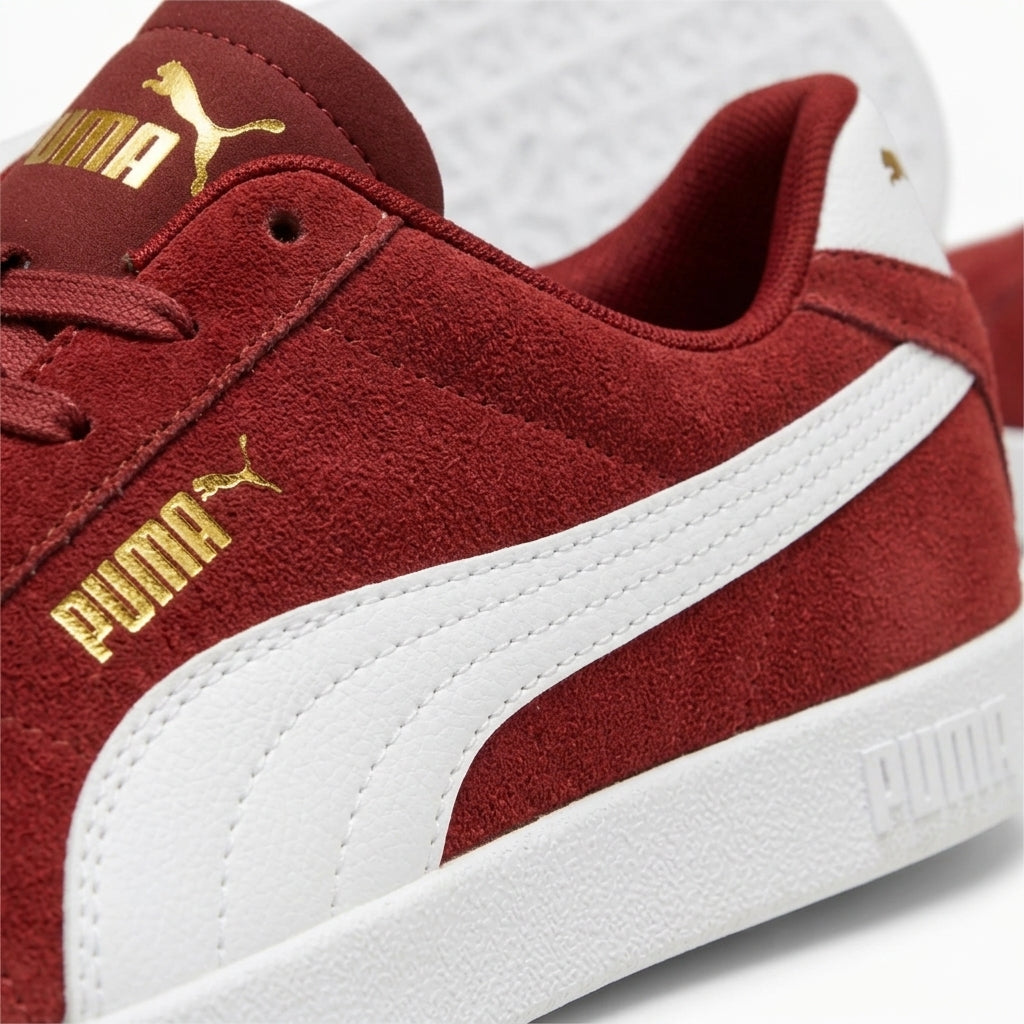 Buty Męskie Puma Club II 39744403 Sportowe Czerwone Zamszowe