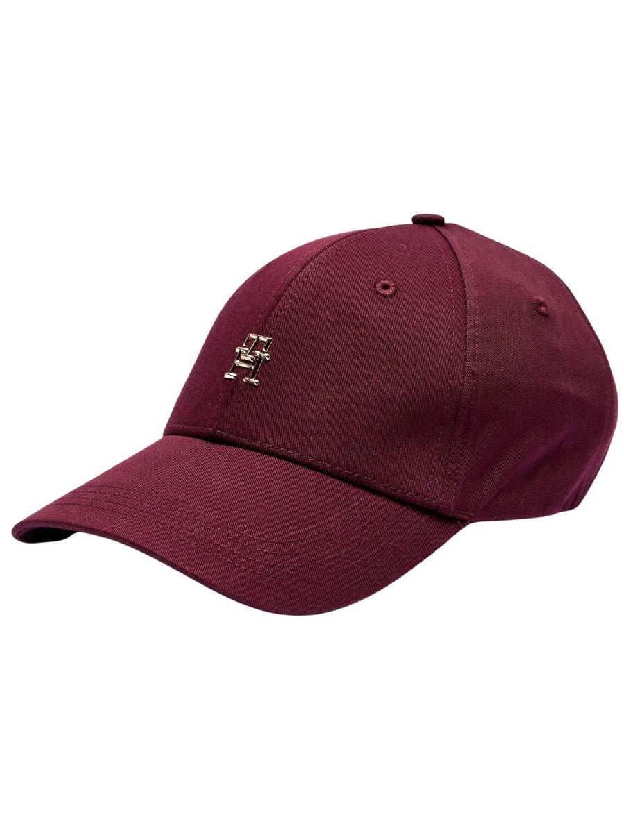 czapka z daszkiem damska Tommy Hilfiger AW0AW16843 burgundowy
