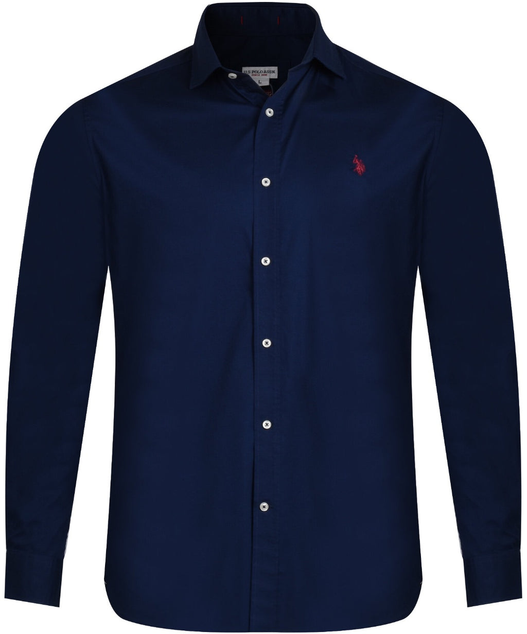 Koszulka Męska U.S. Polo Assn. Granatowa Slim Fit Gładka