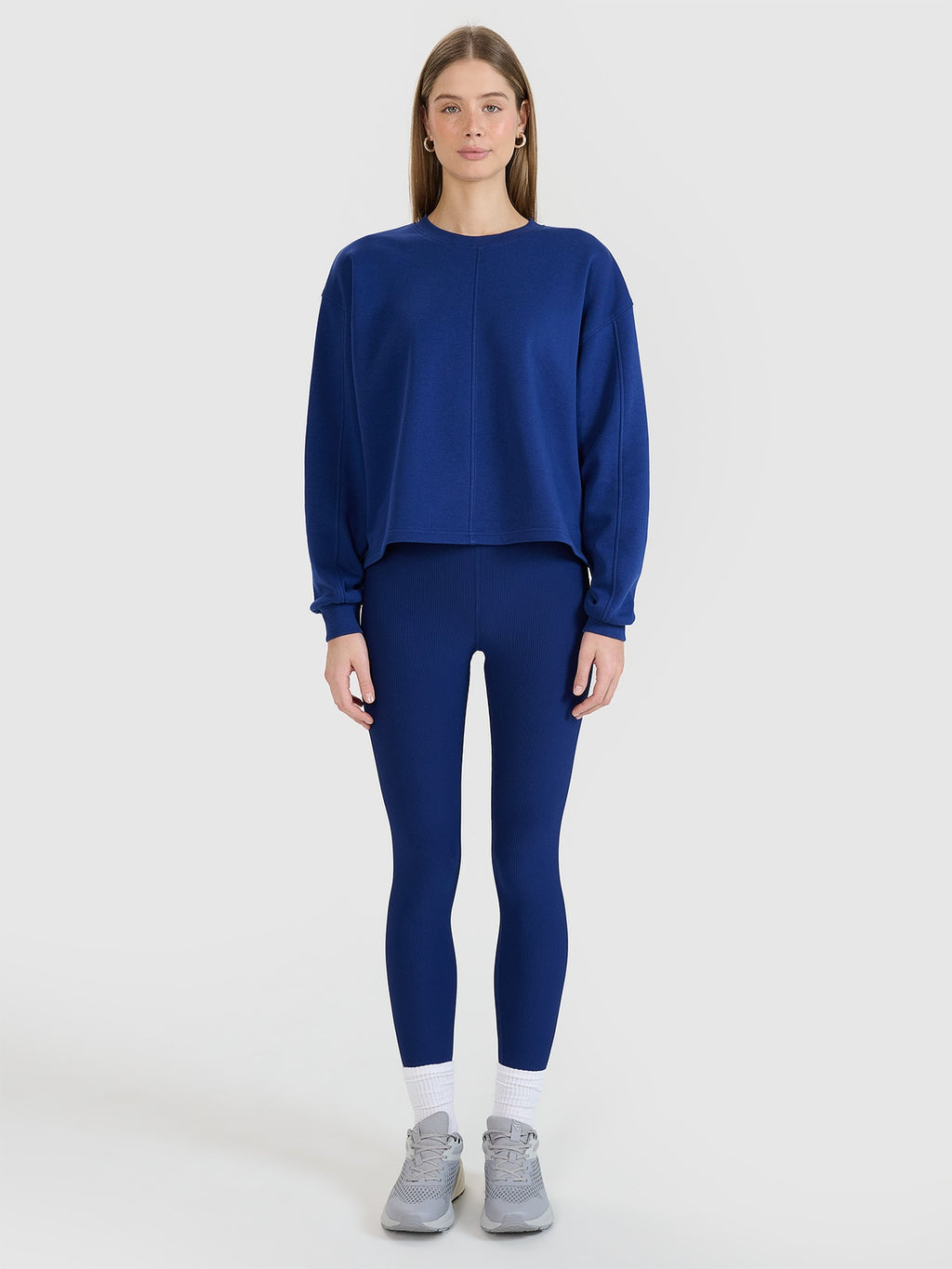 Bluza Damska 4F 4FWSS25TSWSF1543 Sportowa Niebieska Oversize