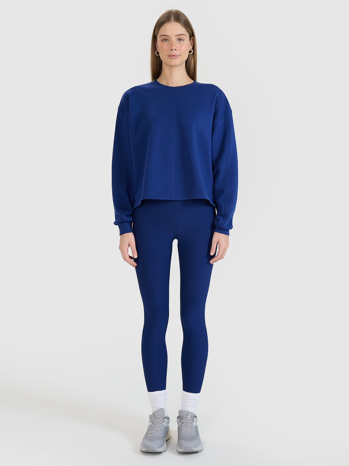 Bluza Damska 4F 4FWSS25TSWSF1543 Sportowa Niebieska Oversize