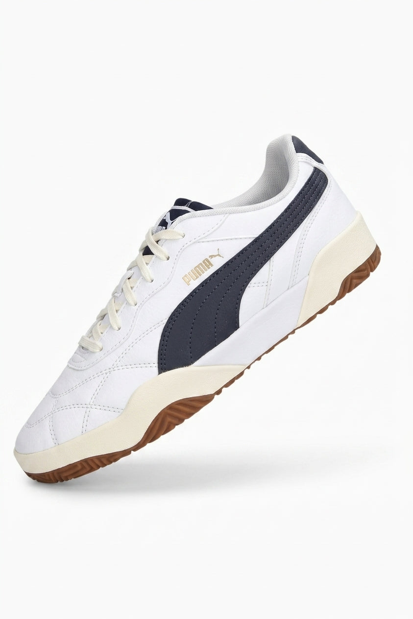 Buty Męskie Puma Tifosi Białe Czarne Skórzane Sneakersy