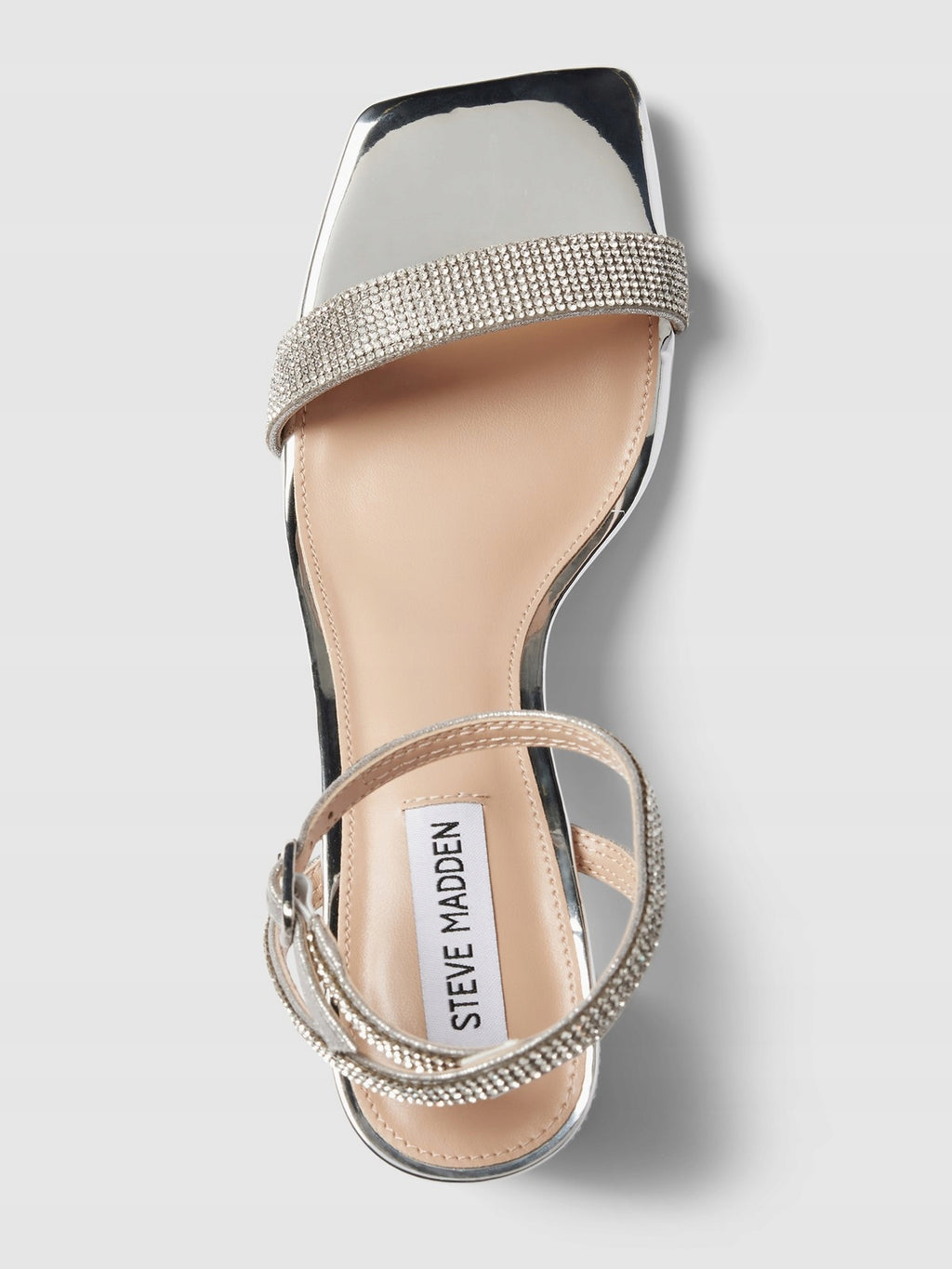 Steve Madden Sandały Damskie z Obszyciem Kamieniami Stras Model Luxe r. 37
