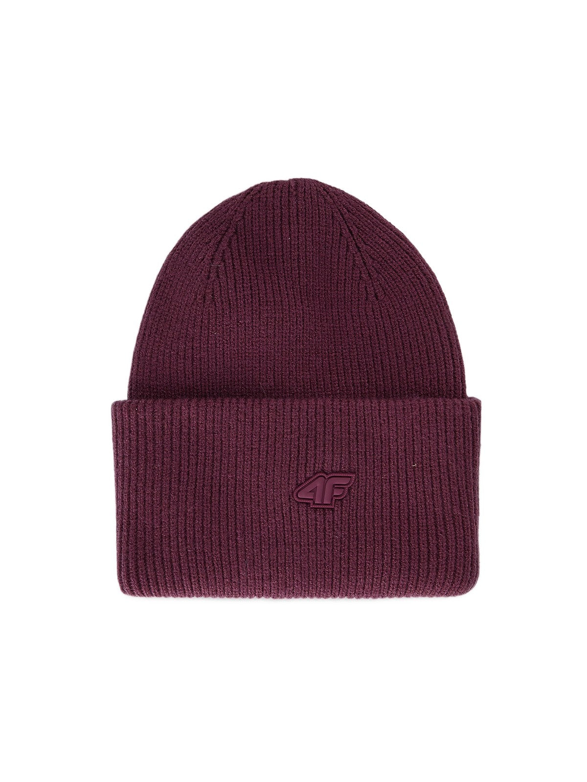 4F Bordowa Czapka Zimowa Naszywka Logo Beanie Ciepła Onesize Unisex