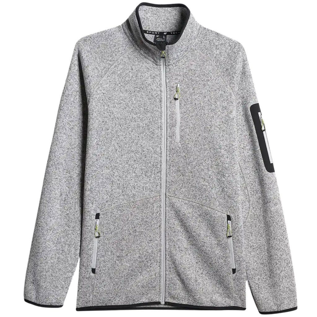 Polar męski 4F M443 outdoor szary długi rękaw standardowy