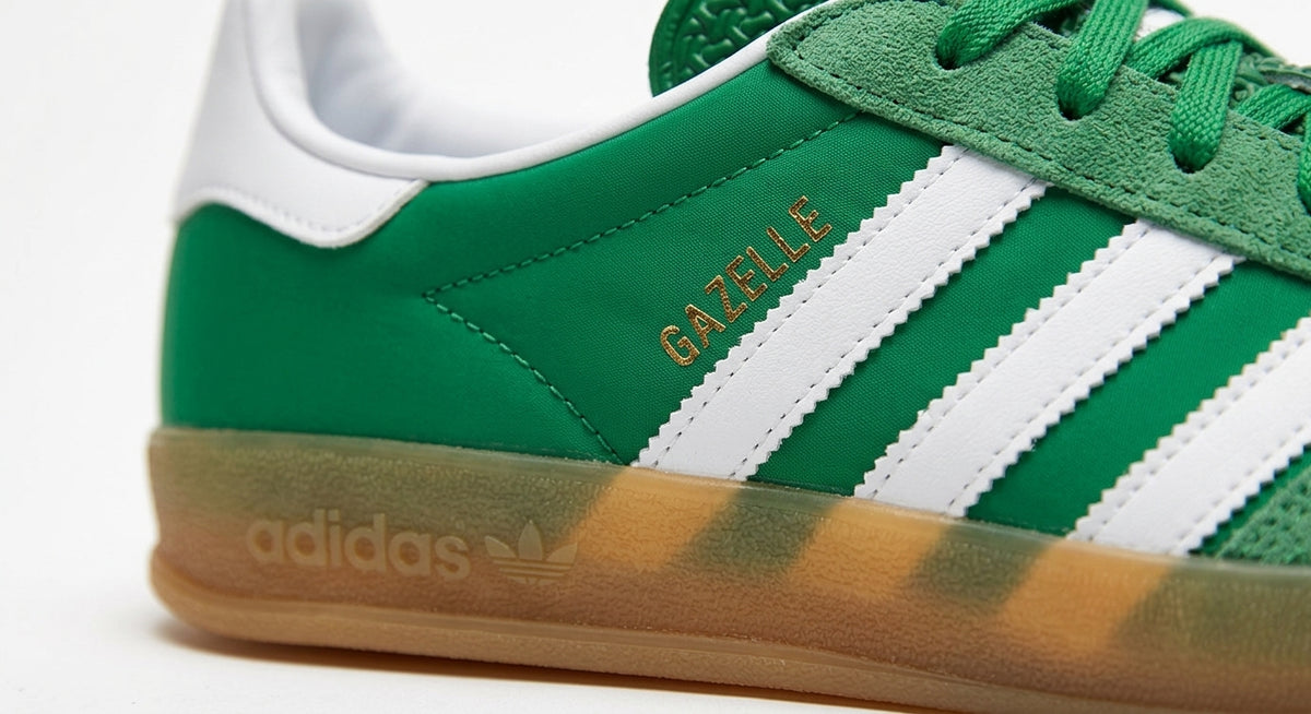 Buty Damskie Adidas Gazelle Indoor Sportowe Zielone Zamsz