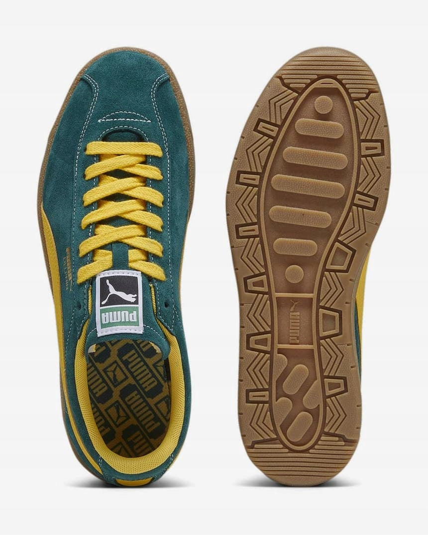 Puma Zielone Zamszowe Buty Męskie Skórzane Sportowe Sneakersy Brasil r.42