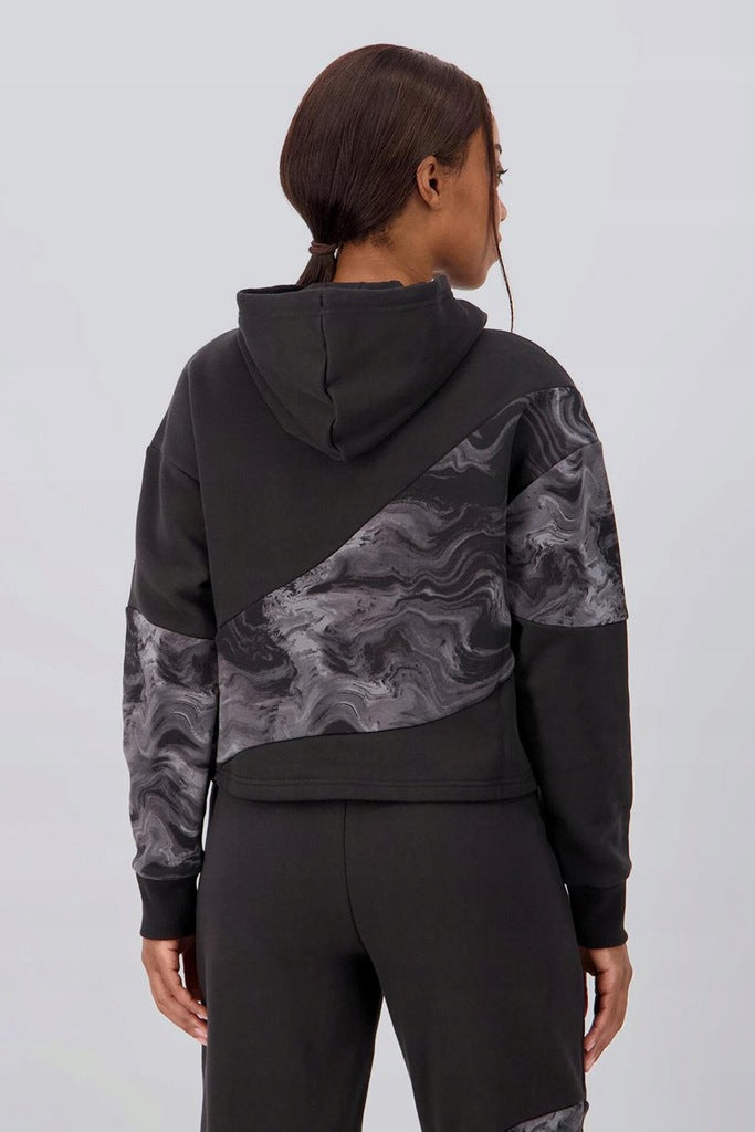 Puma Czarna Bluza Damska z Kapturem Krótka Przez Głowę Hoodie