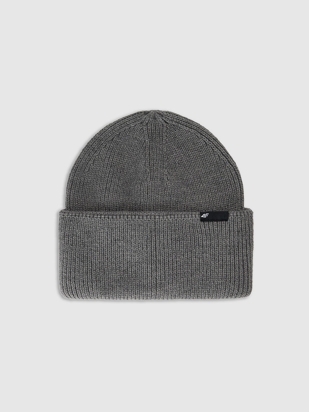 4F Szara Czapka Zimowa Unisex One Size Ciepła Wełna Beanie Uniwersalna