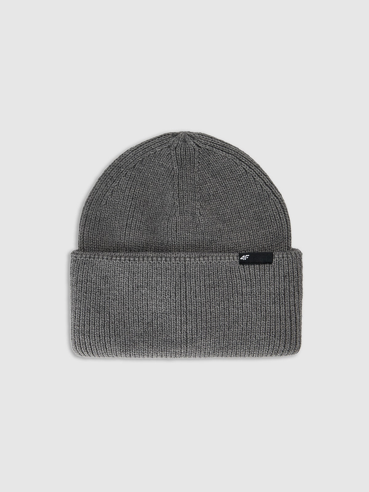 4F Szara Czapka Zimowa Unisex One Size Ciepła Wełna Beanie Uniwersalna
