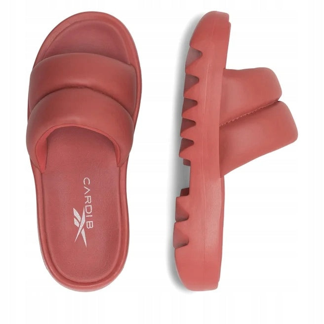 Reebok Czerwone Klapki Damskie Gruba Podeszwa Cardi Slide HP2219 r. 37,5