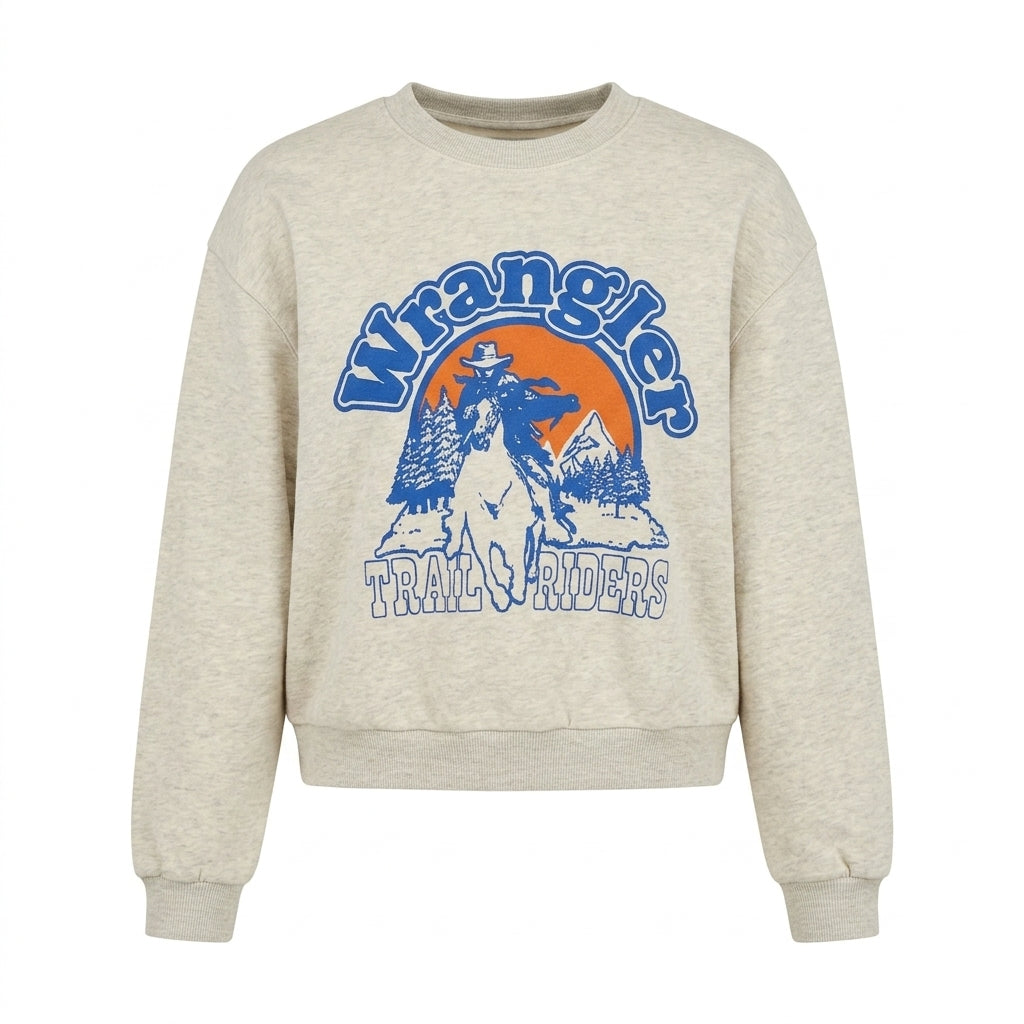 Bluza Damska Wrangler Oversized Sweat Luźna Beżowa