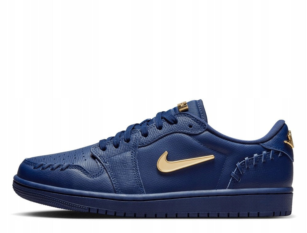 Nike Skórzane Buty Damskie Sportowe Sneakersy Granatowe Air Jordan 1