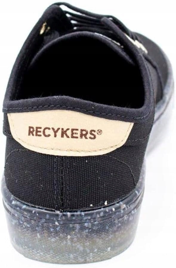 Trampki Damskie Recykers Letnie Materiałowe Sneakersy Czarne r. 38