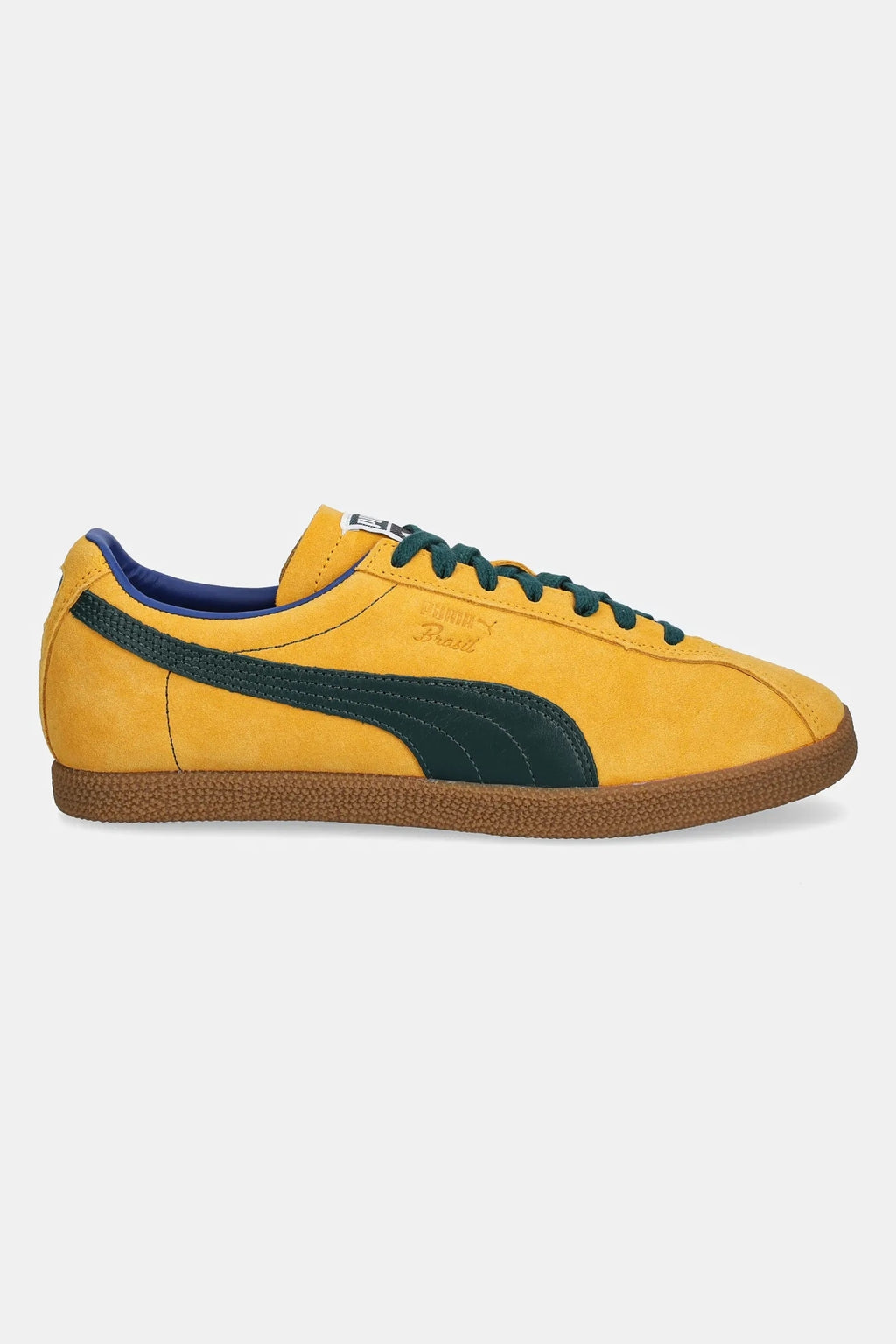 Puma Żółte Buty Damskie Sportowe Sneakersy Skórzane Zamszowe Brasil