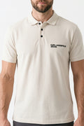 Polo Męskie Karl Lagerfeld A2M17094 Casual Kremowe Regular