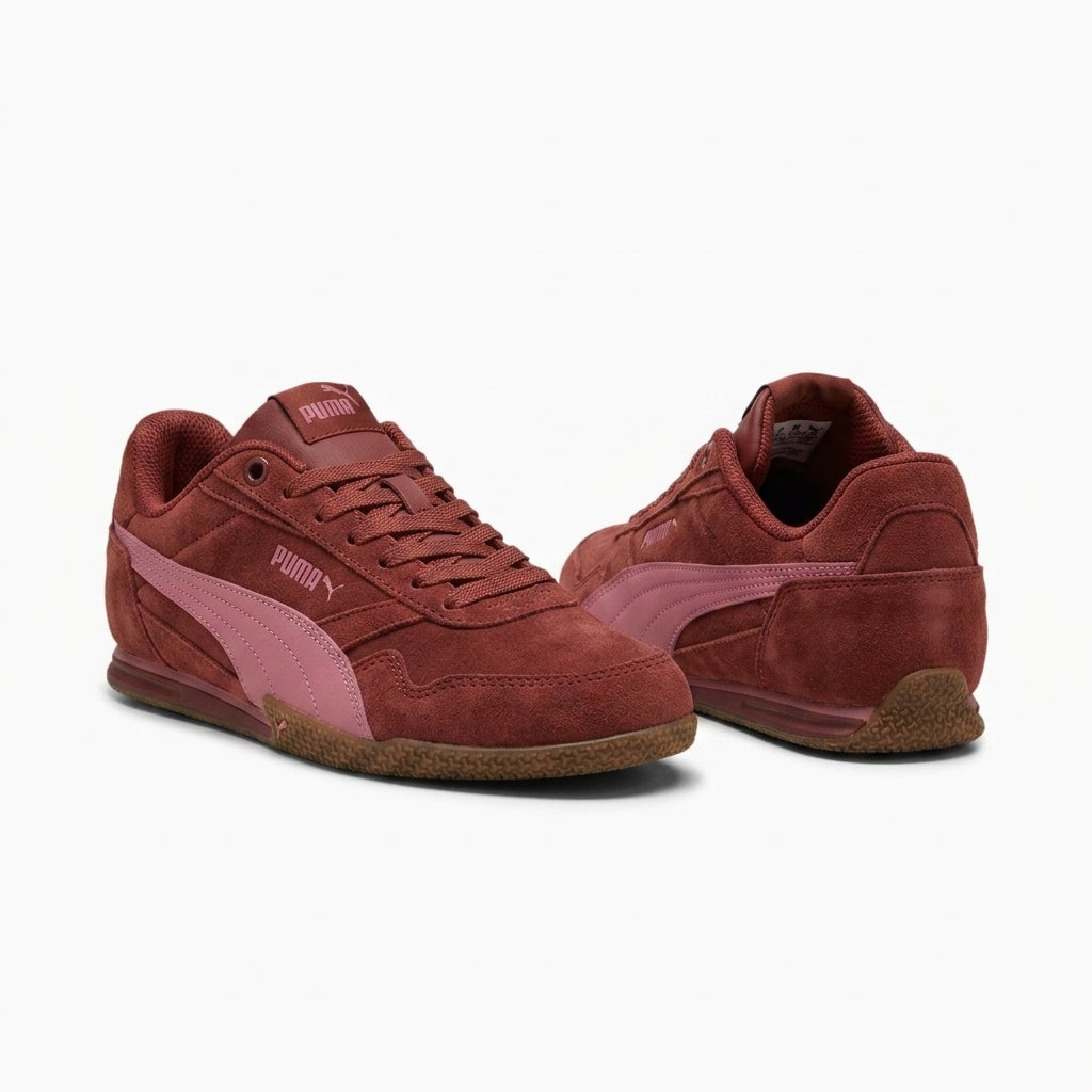 Buty Damskie Puma Bella Donna SD Sportowe Czerwone Zamsz