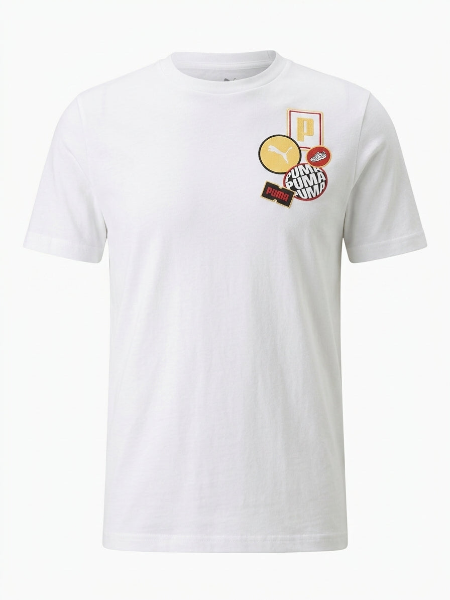 T-shirt Męski Puma Graphics Icon 684829 Regular Biały Nadruk