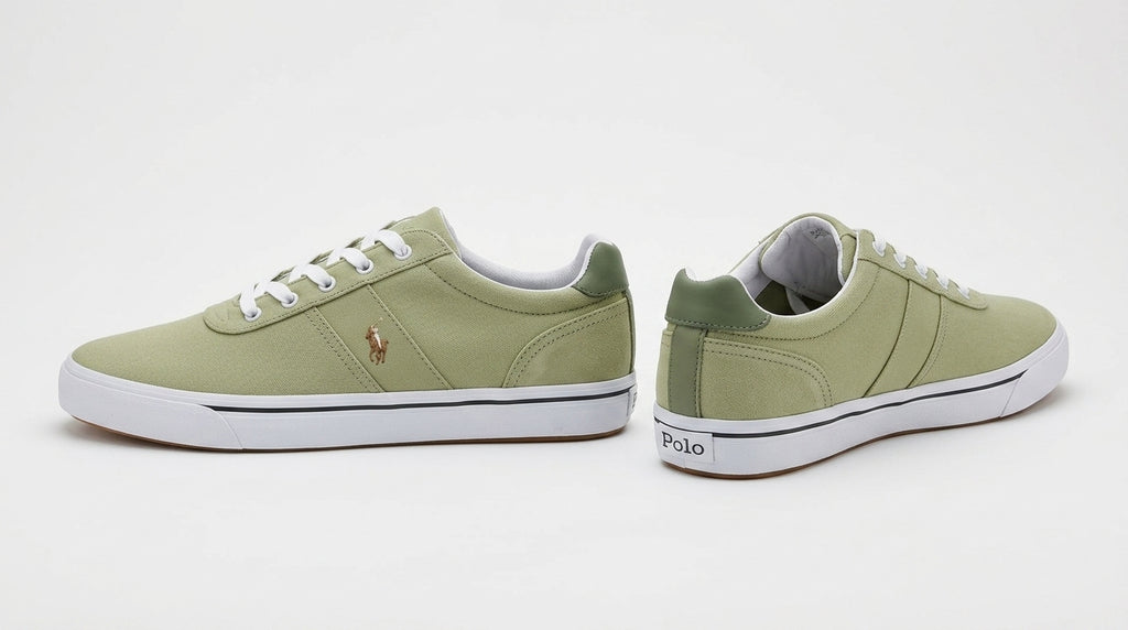 Buty Damskie Ralph Lauren Hanford Klasyczne Tkanina Zieleń