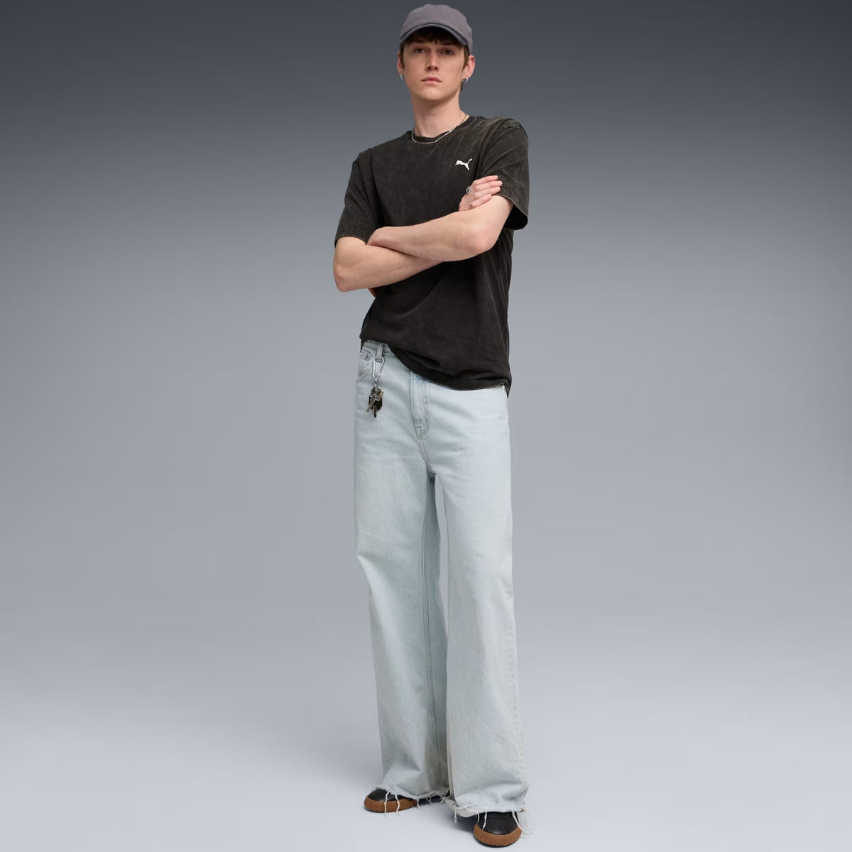 Koszulka Męska Puma Ess Elevated Relaxed Wash Tee Czarna 688048 01