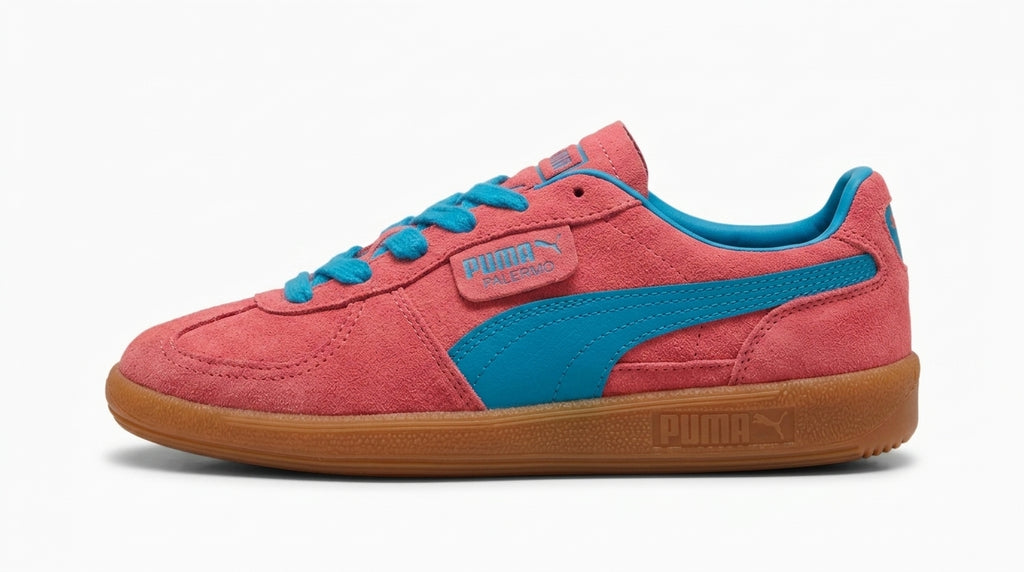 Buty Sportowe Damskie Puma Palermo Różowe Niebieski Zamsz