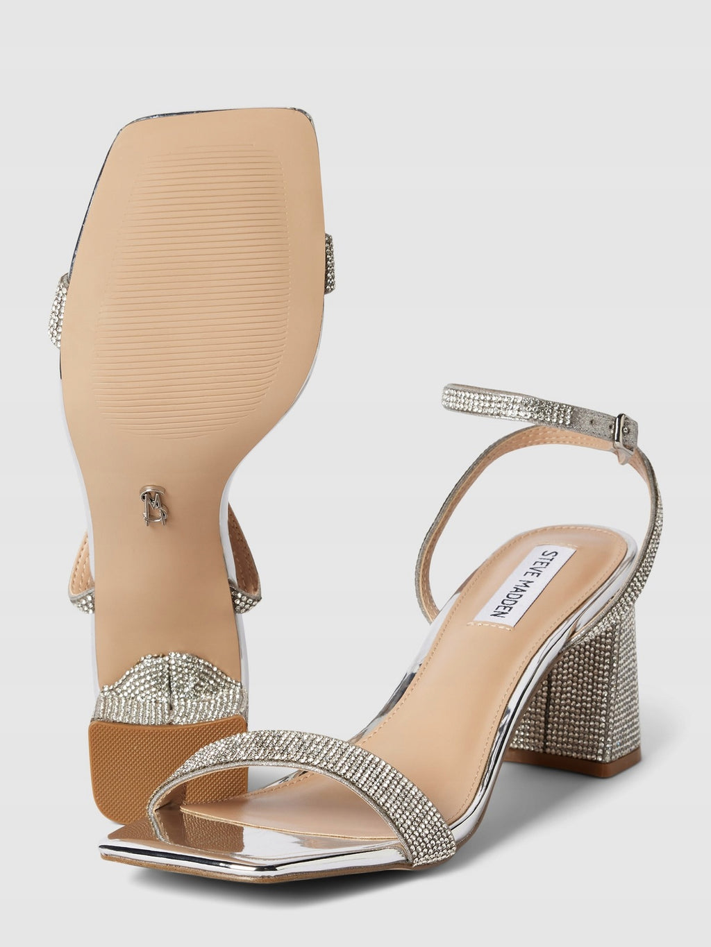 Steve Madden Sandały Damskie z Obszyciem Kamieniami Stras Model Luxe r. 37