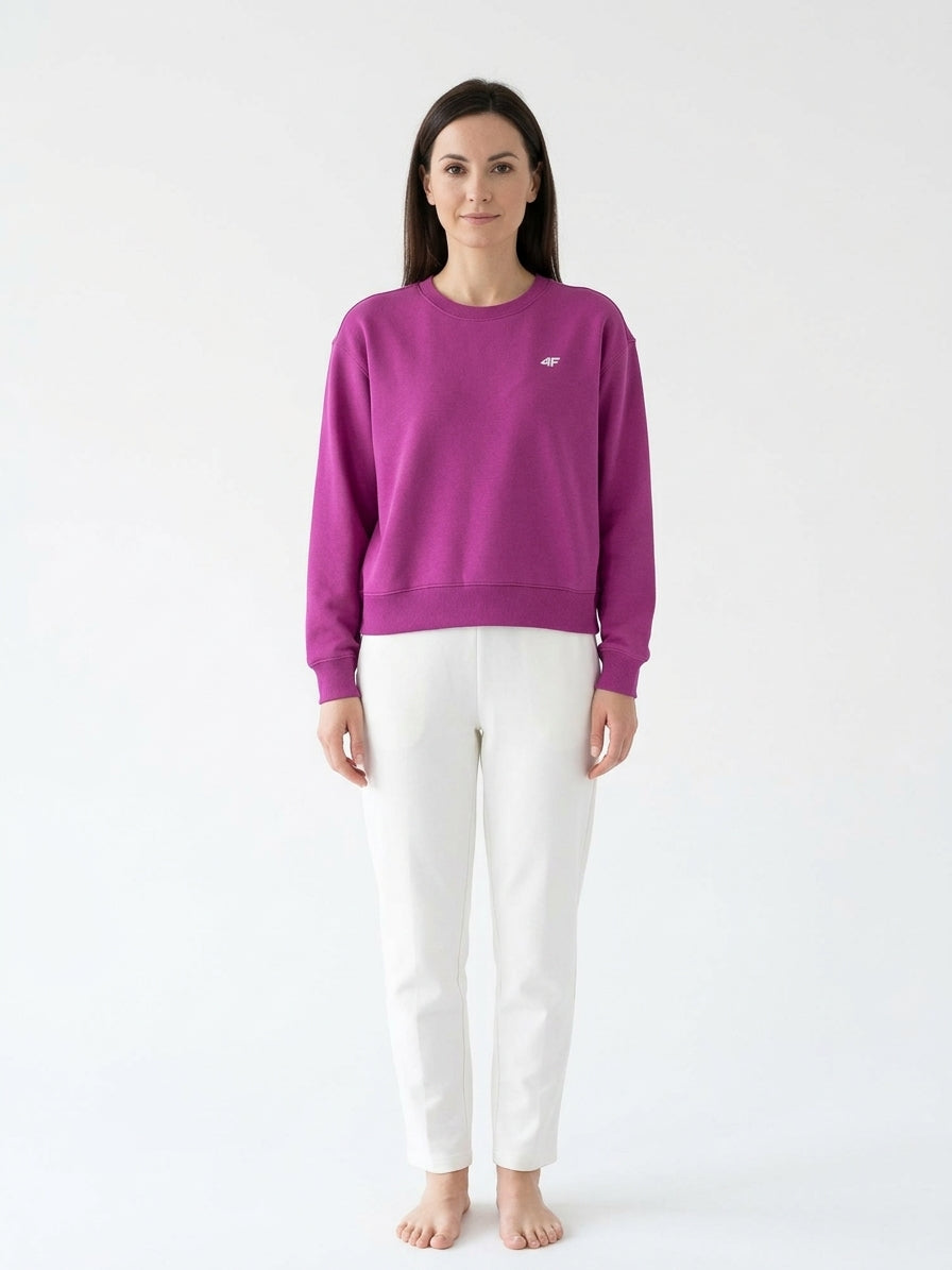 Bluza Damska 4F F2672 Sportowa Okrągły Dekolt Różowa