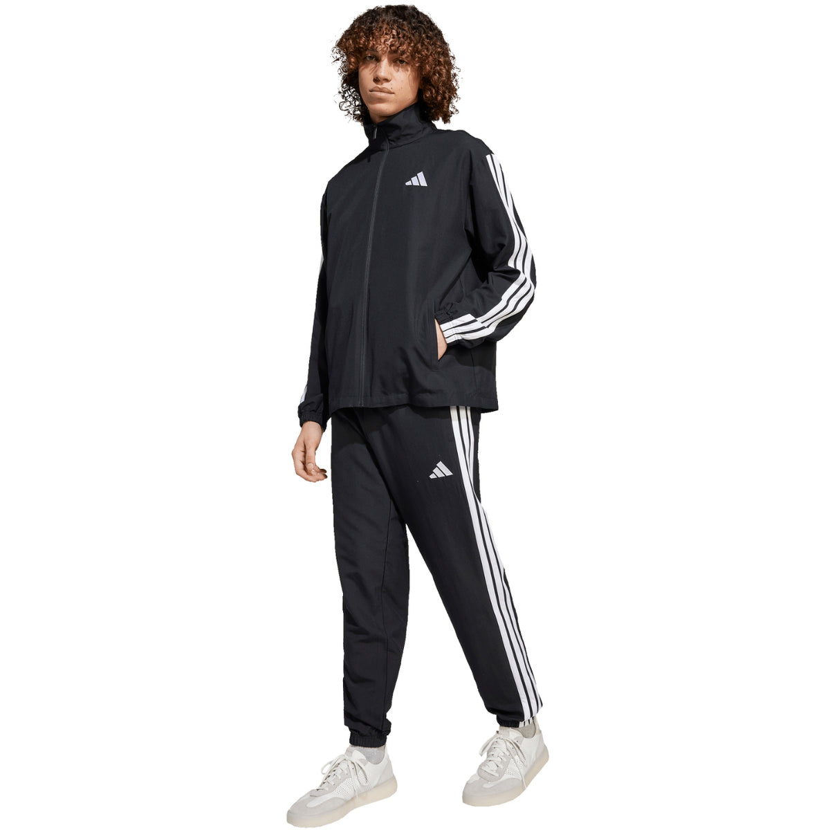 Dres Męski Adidas JI8849 Sportowy Czarny Regularny Krój Lampas