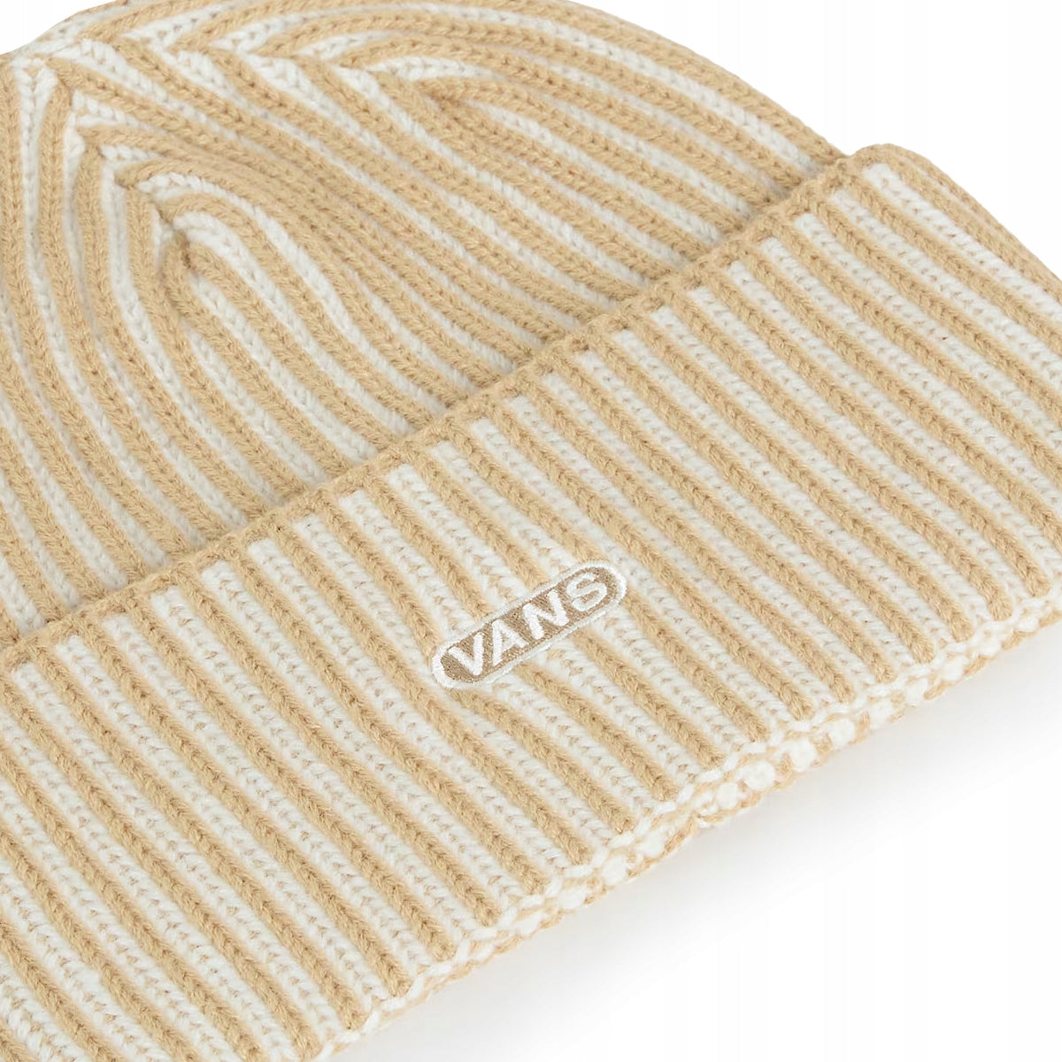 Vans Beżowa Czapka Zimowa Beanie Unisex Onesize Nesbit Cuff Haft z Logo