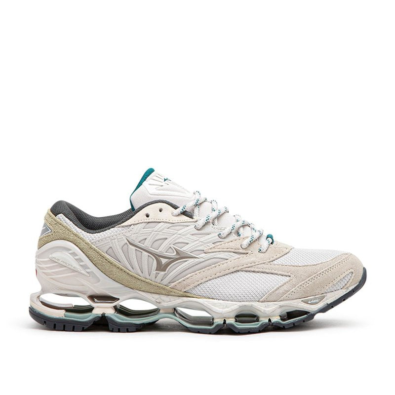 Sneakersy Męskie Mizuno D1GA2387 Sportowe Srebrne Białe Skórzane