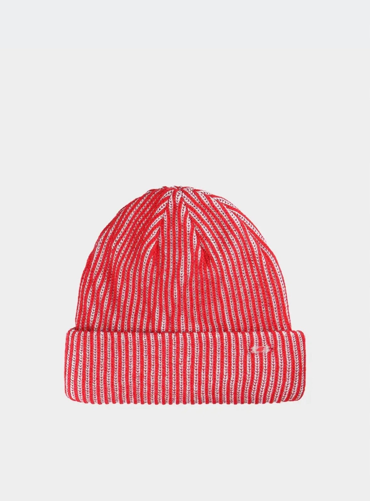 4F Malinowa Czapka Damska Zimowa w Paski Logo Beanie One Size Ocieplana