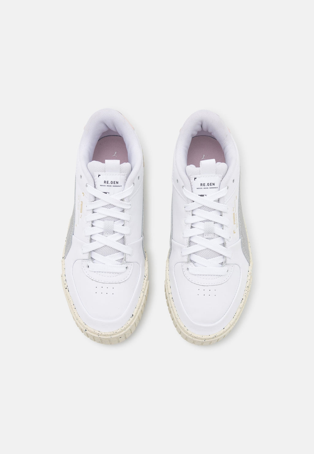 Puma Białe Skórzane Buty Damskie Sportowe Sneakersy na Platformie Cali r.36