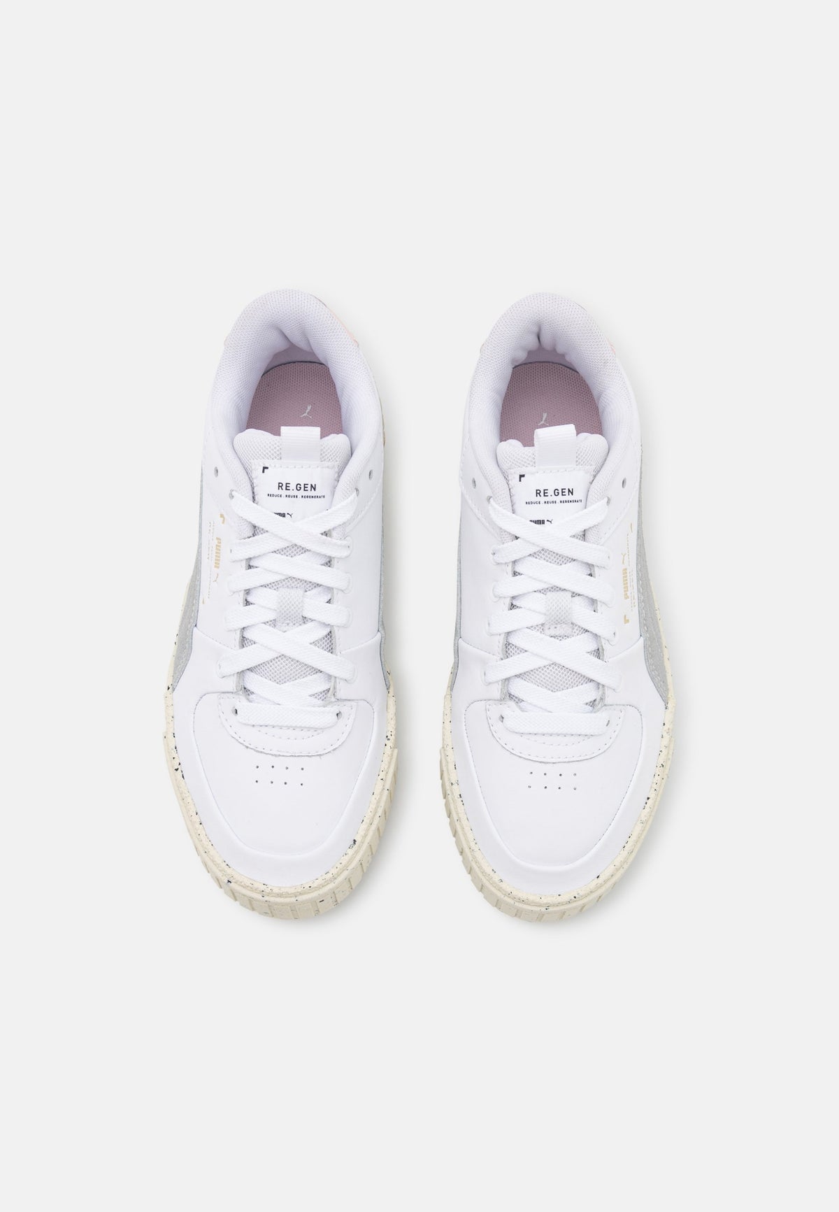 Puma Białe Skórzane Buty Damskie Sportowe Sneakersy na Platformie Cali r.36