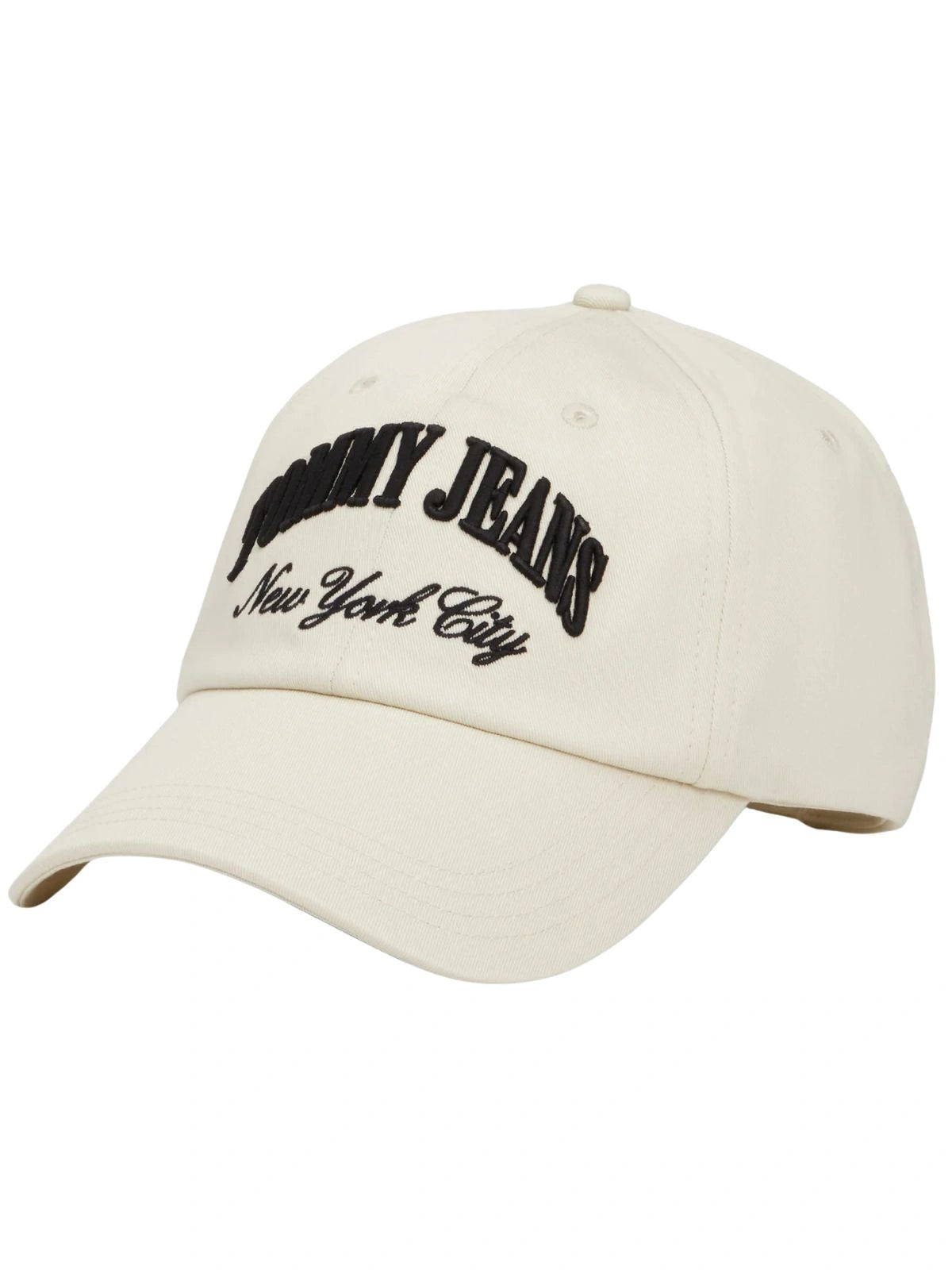 czapka z daszkiem damska Tommy Jeans AW0AW15959 beżowa bawełna