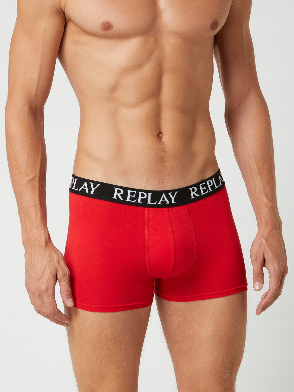 REPLAY Zestaw Bokserek Męskich 3-pack Dopasowane Pasek Logo Skinny Fit