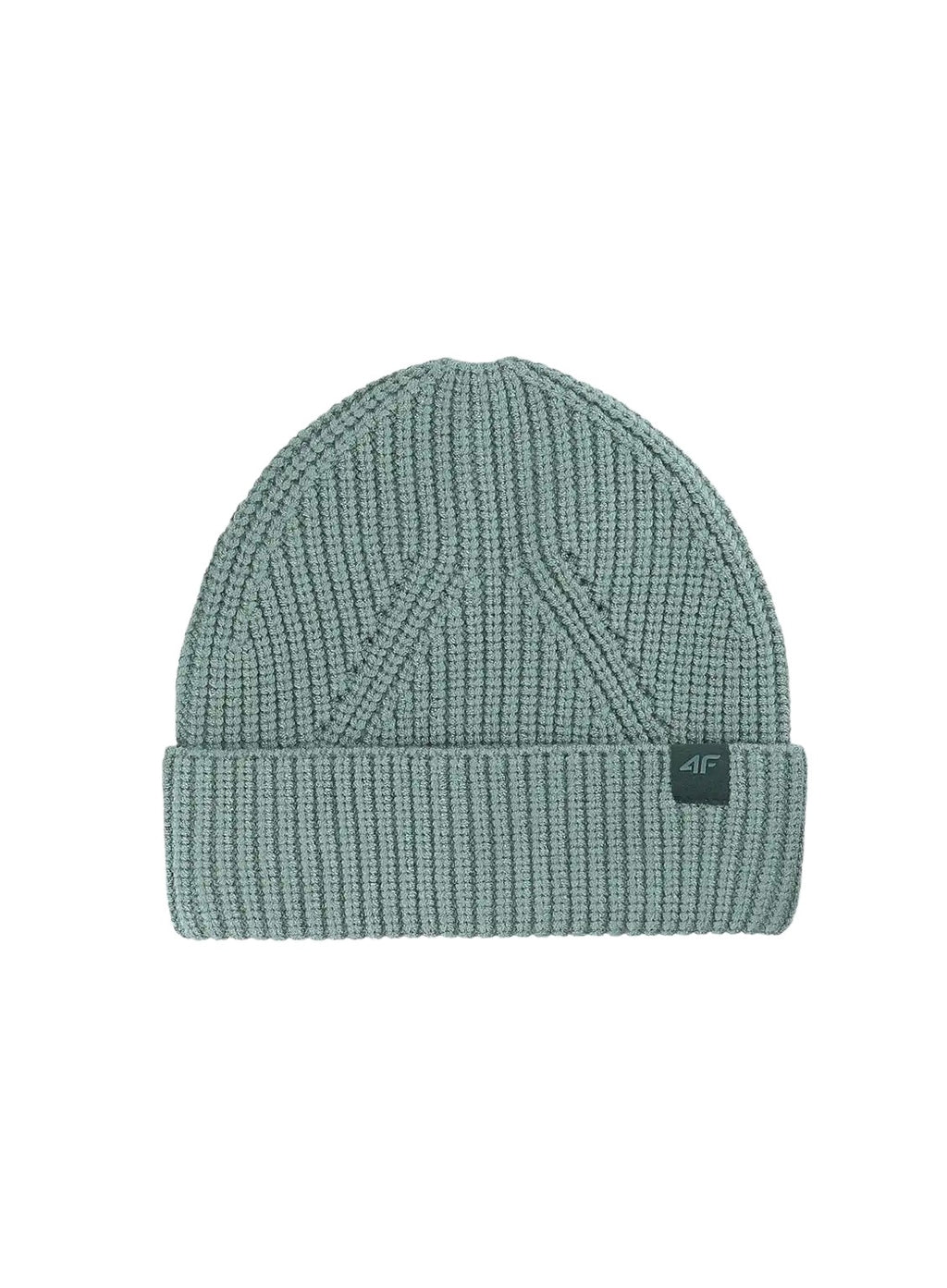 4F Zielona Czapka Zimowa Naszywka Logo Beanie Ciepła Onesize Unisex
