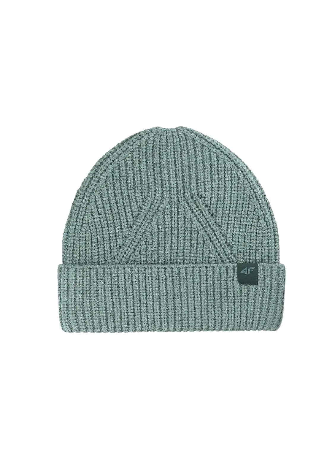 4F Zielona Czapka Zimowa Naszywka Logo Beanie Ciepła Onesize Unisex