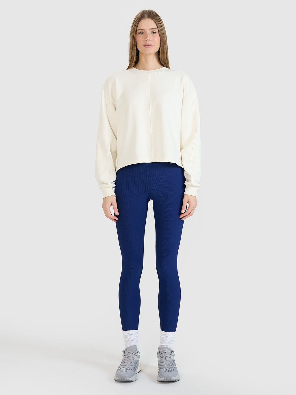 Bluza Damska 4F TSWSF1543 Dresowa Oversize Biała Bez Kaptura