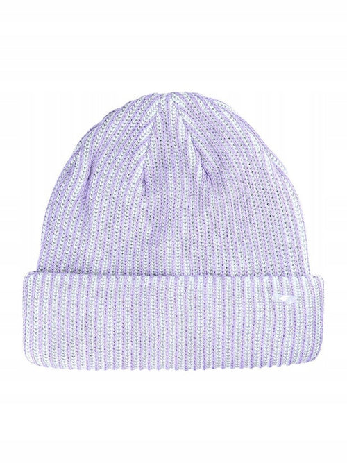 4F Fioletowa Czapka Damska Zimowa w Paski Logo Beanie One Size Ciepła