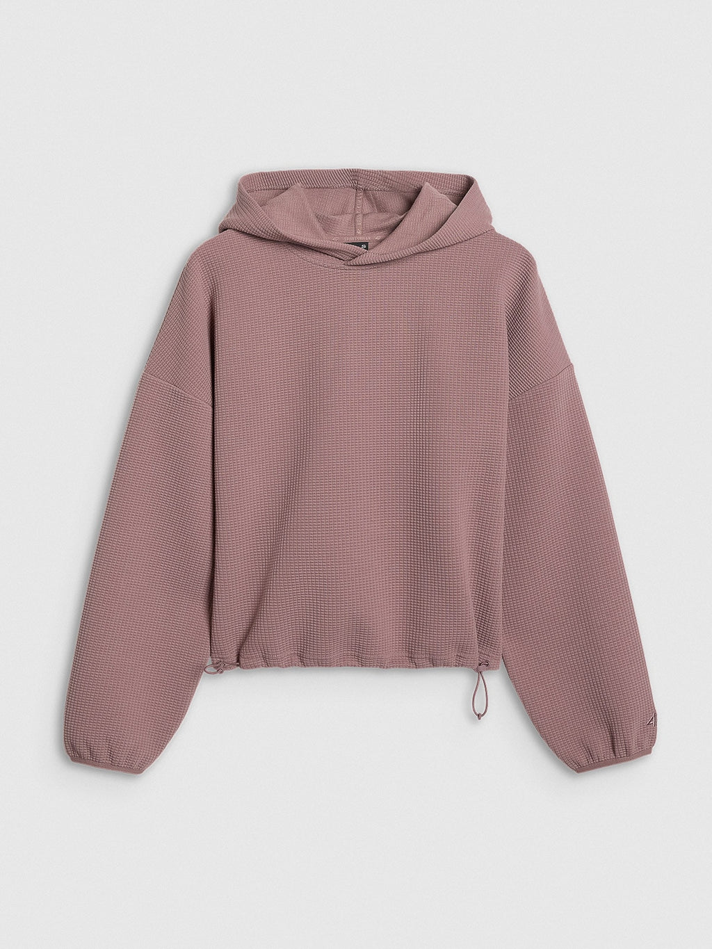 Bluza Damska 4F F1847 Dresowa Brązowa Kaptur Waflowa Dzianina