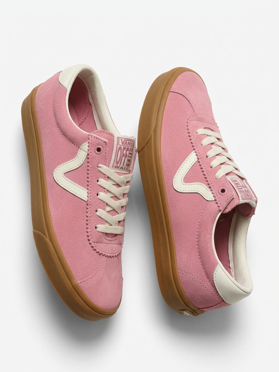 Buty Sportowe Damskie Vans Sport Low Różowe Zamsz