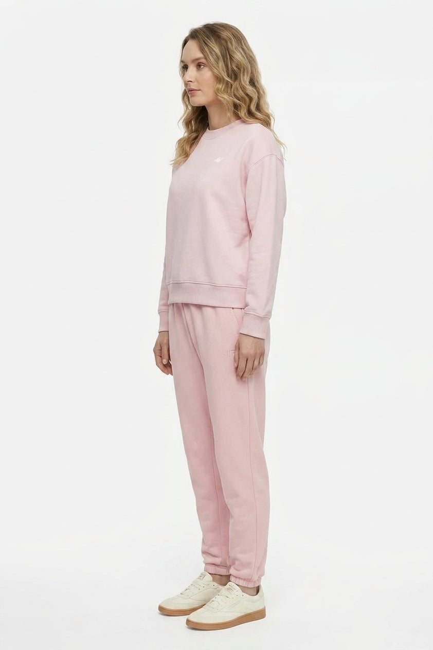 Bluza Damska 4F SWSF2534 Dresowa Jasnoróżowa Regular Krój