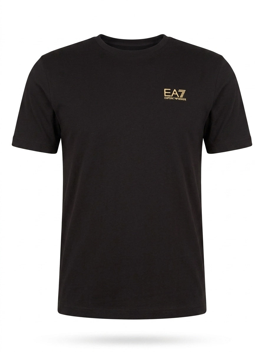 T-shirt Męski EA7 8NPT25 PJVPZ Sportowy Czarny Regular Fit