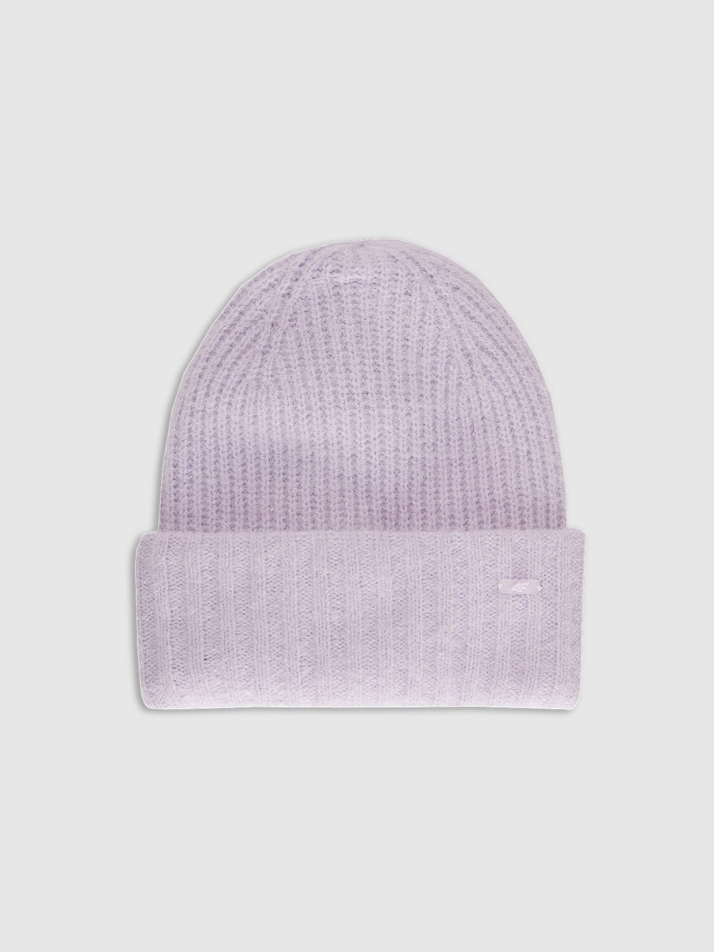 4F Liliowa Czapka Damska Zimowa Naszywka Logo Beanie Ciepła Onesize